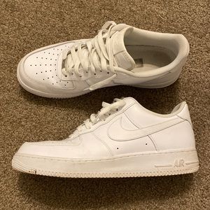 Mens White Nike AF1 Shoes